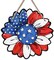 4th of July Sunflower Front Door Sign, Patriotic America Flower Wood Door Hanger Outdoor Outside Porch Decor,